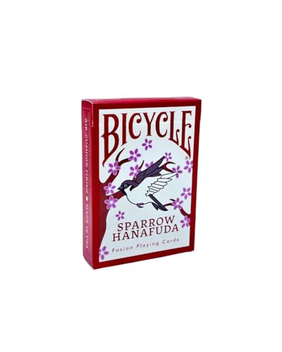 Sparrow Hanafuda Fusion Edition Playing Cards – Japanese-Inspired Poker Deck with Traditional Motifs | Play Poker, Rummy, Hanafuda & More | Artistic 52-Card Deck for Collectors