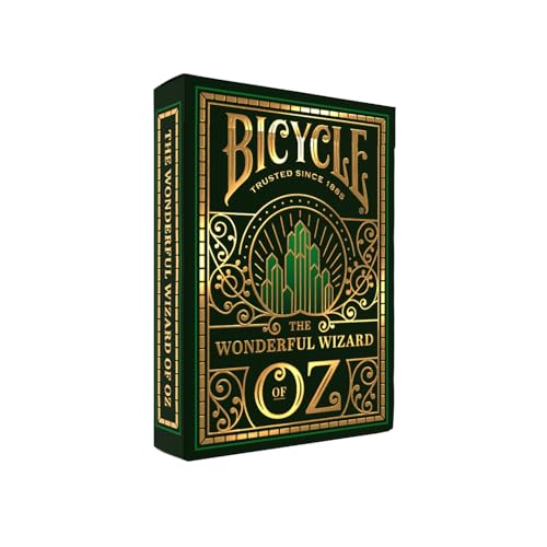 Wizard of Oz Playing Cards, Oz Inspired Playing Card Deck, Emerald and Gold, 1 Deck