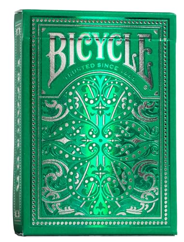 Jacquard Premium Playing Cards, Silver and Emerald Green, 1 Deck