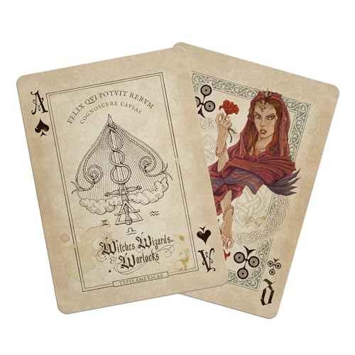 Wizards, Witches & Warlocks Playing Cards | Magical Collectible Deck | Premium Quality Cards
