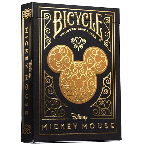Disney Mickey Mouse Inspired Black and Gold Playing Cards