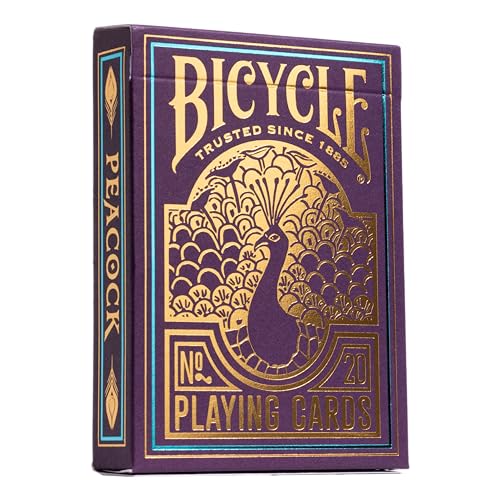Peacock Playing Cards - Purple - Cold Foil Premium Playing Card Deck for Card Games and Magic Tricks - Dazzling Design, Smooth Finish