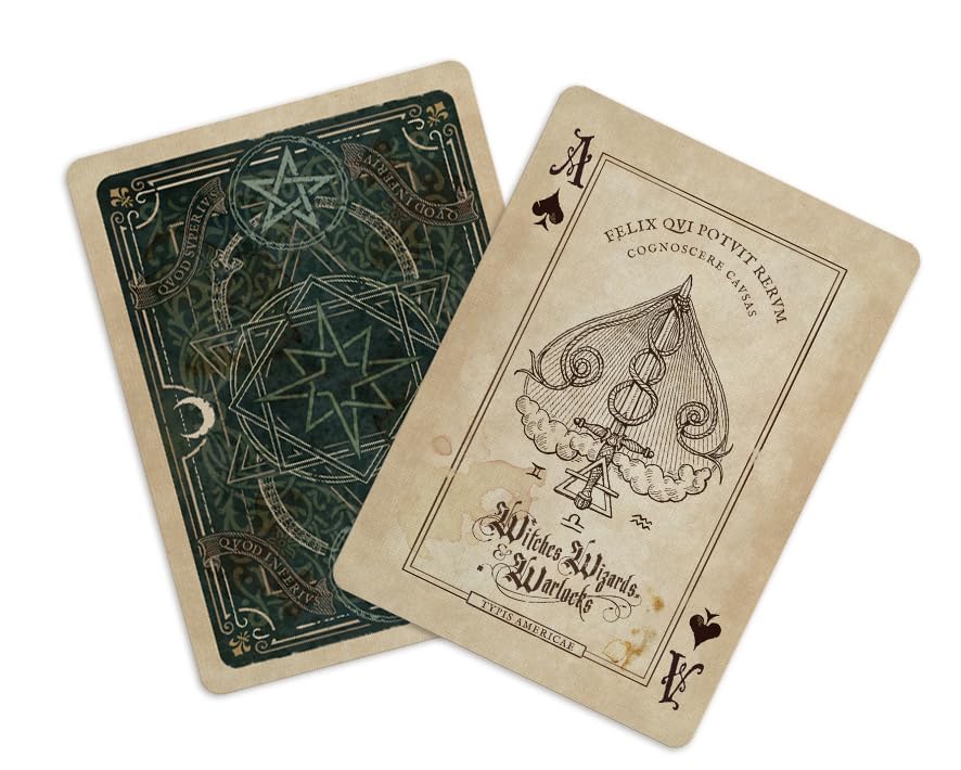 Wizards, Witches & Warlocks Playing Cards | Magical Collectible Deck | Premium Quality Cards