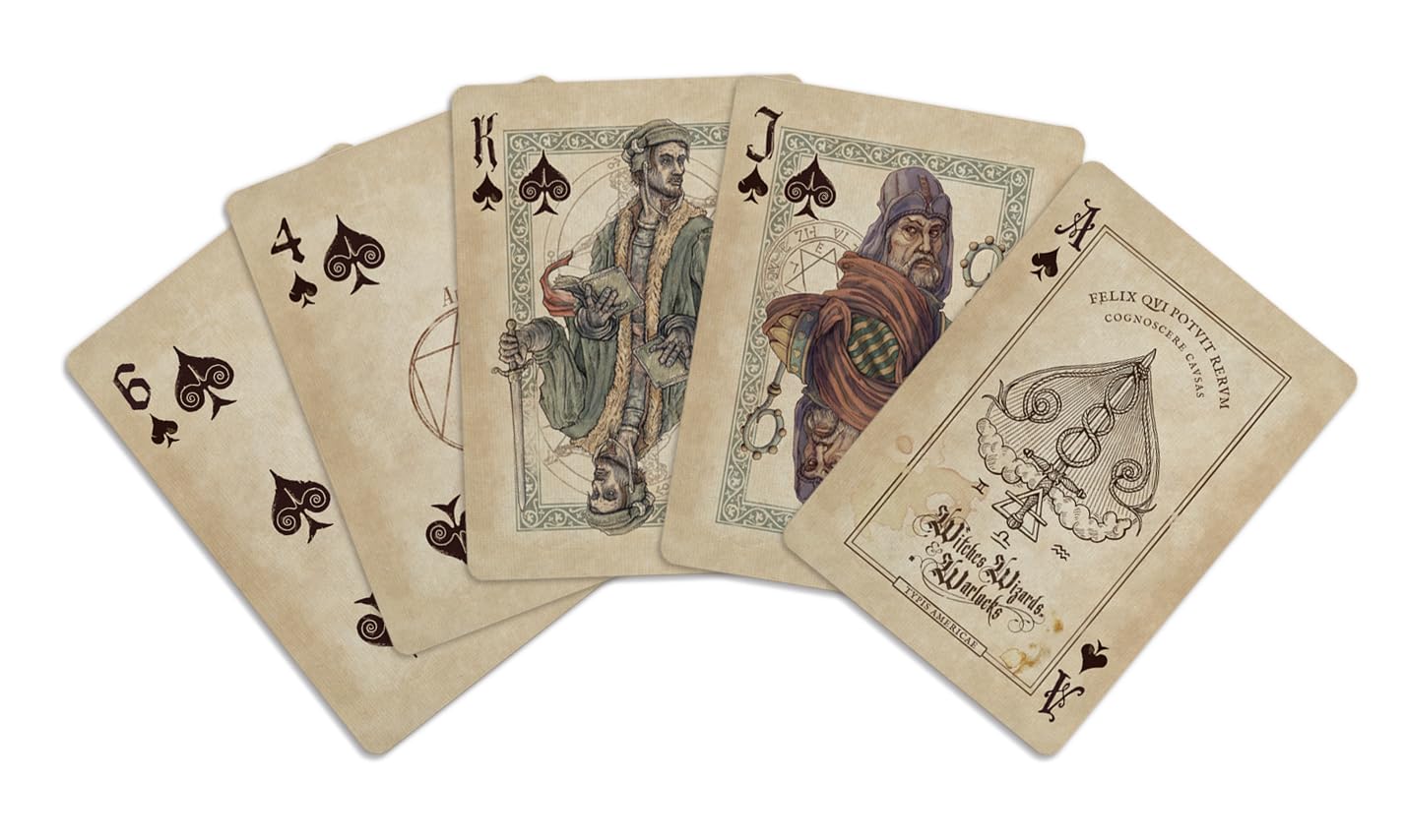 Wizards, Witches & Warlocks Playing Cards | Magical Collectible Deck | Premium Quality Cards