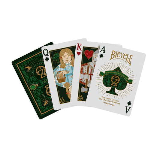 Wizard of Oz Playing Cards, Oz Inspired Playing Card Deck, Emerald and Gold, 1 Deck