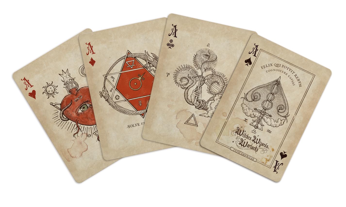 Wizards, Witches & Warlocks Playing Cards | Magical Collectible Deck | Premium Quality Cards