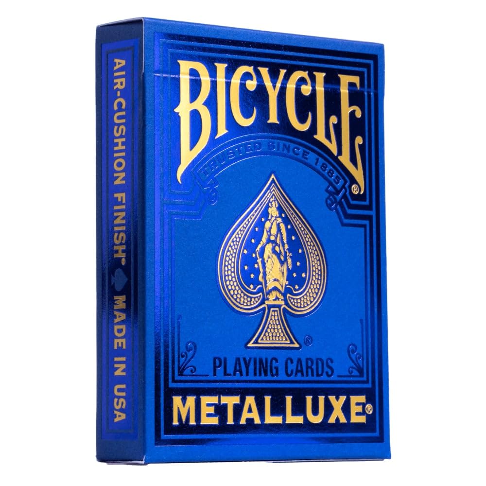 Metalluxe Orange Playing Cards - Premium Metal Foil Finish - Poker Size