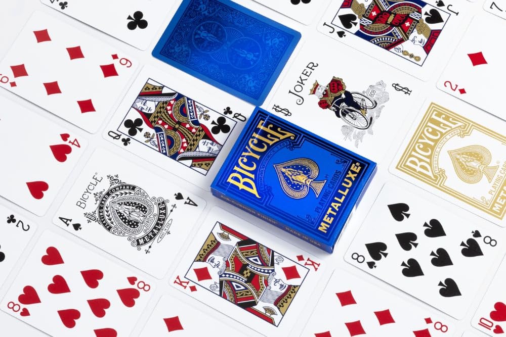 Metalluxe Orange Playing Cards - Premium Metal Foil Finish - Poker Size