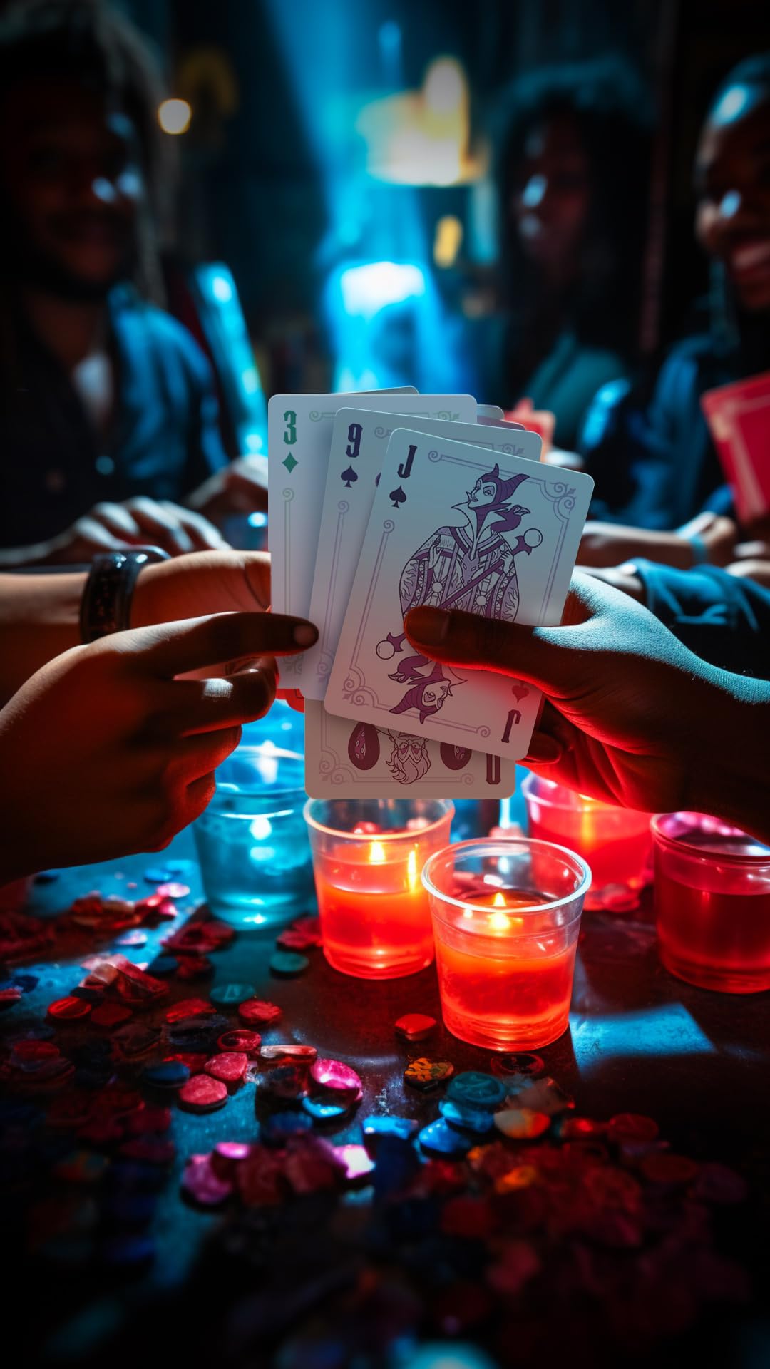 Disney Mickey Mouse Inspired Black and Gold Playing Cards