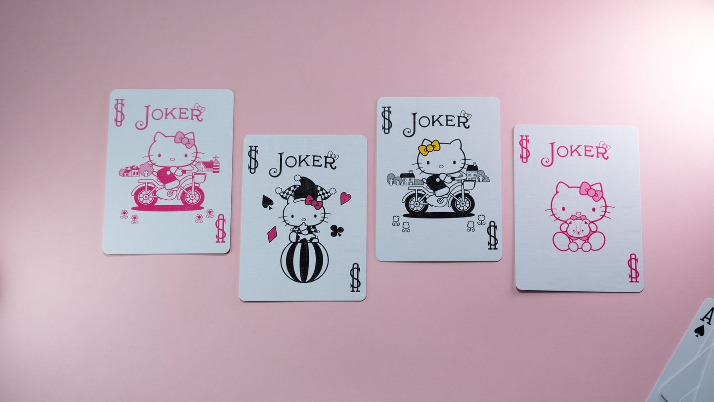 Hello Kitty Playing Cards, Black & Pink, 1 Deck