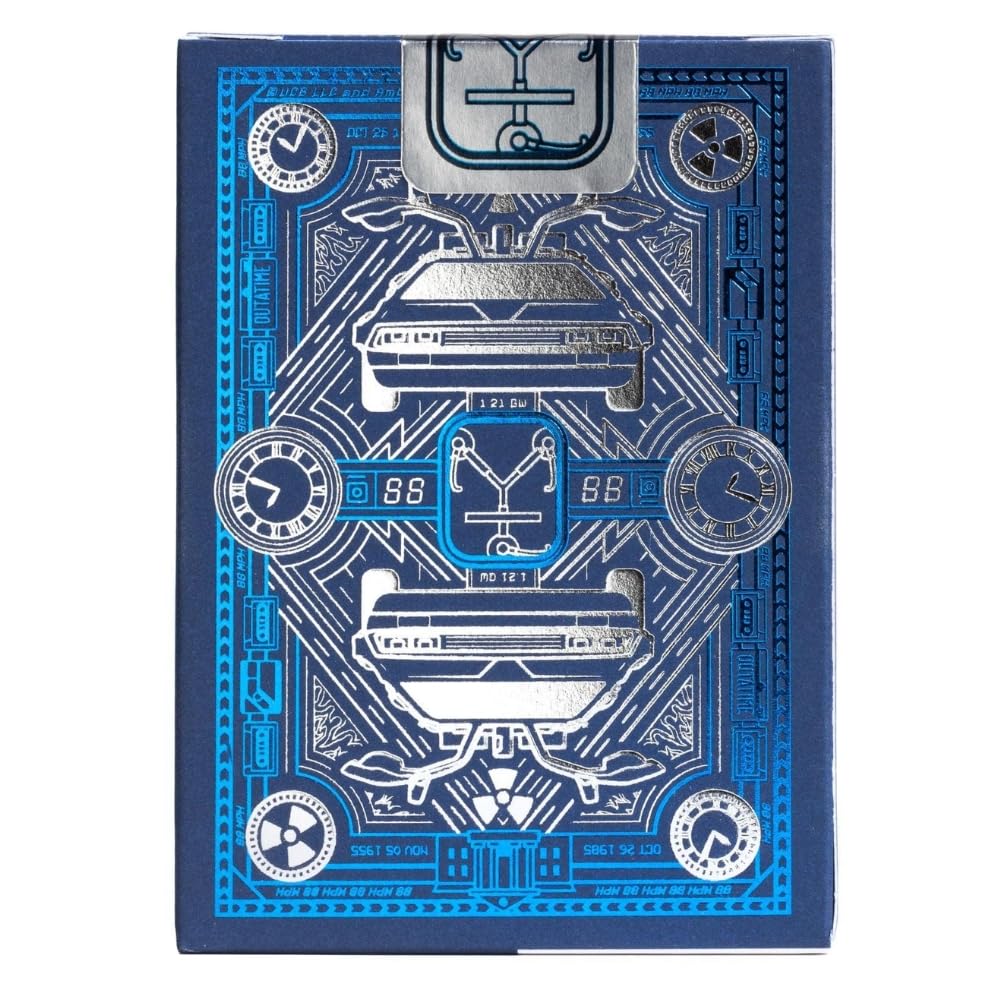Back To The Future Playing Cards 1 Pack, Premium, Foil, Metallic , Blue