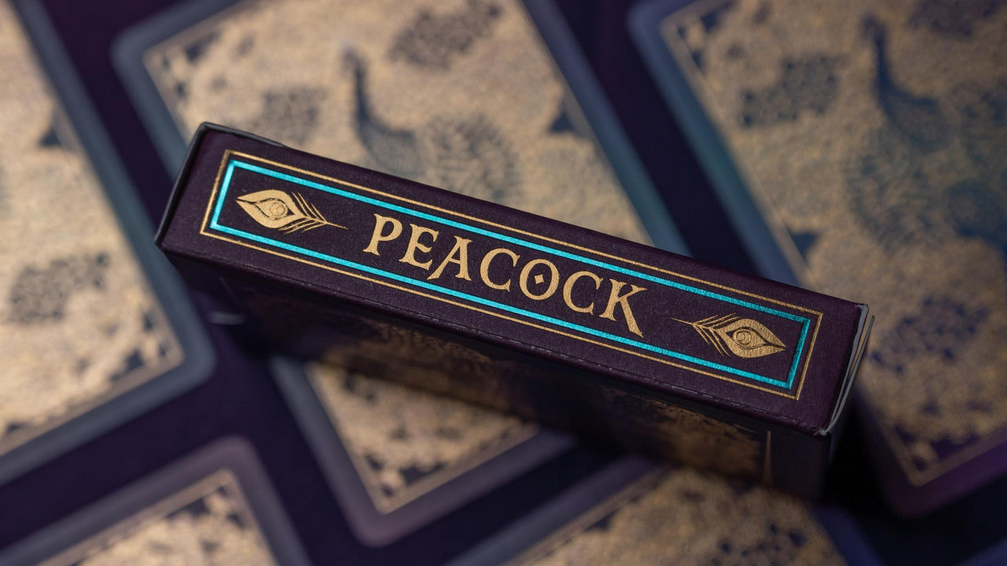 Peacock Playing Cards - Purple - Cold Foil Premium Playing Card Deck for Card Games and Magic Tricks - Dazzling Design, Smooth Finish
