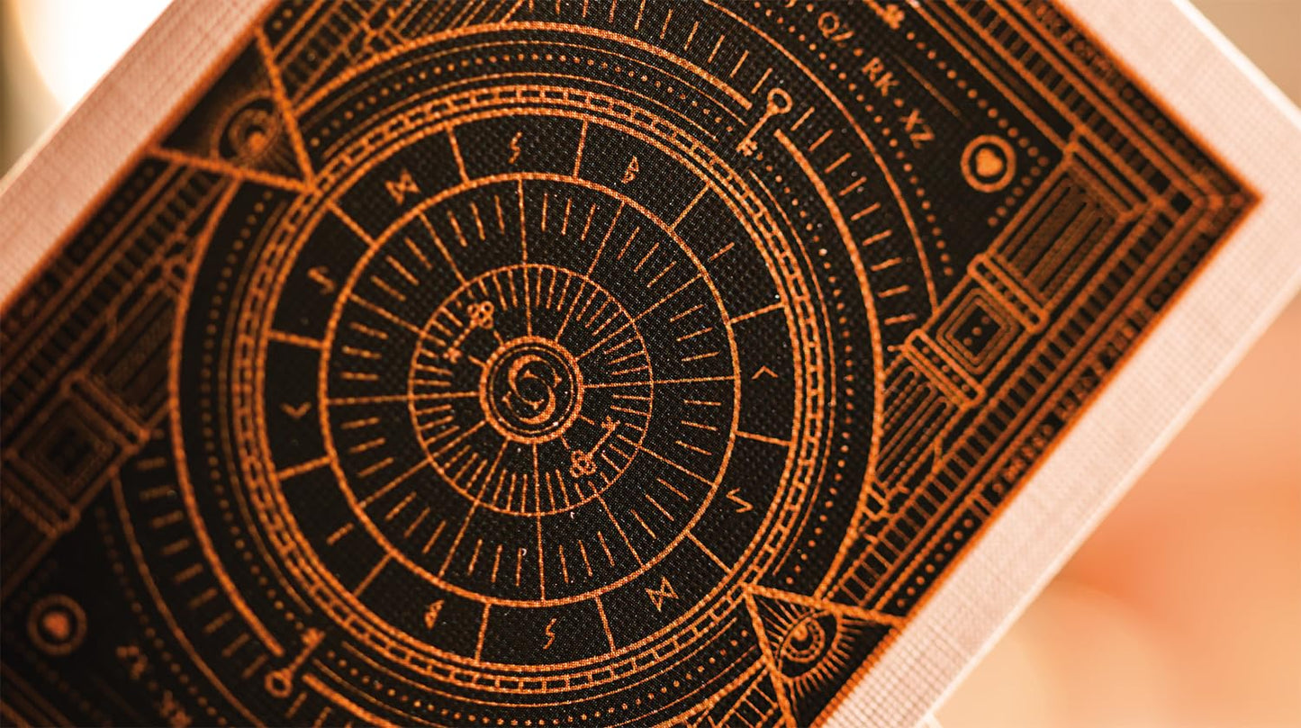 Cypher Premium Black Playing Cards, Gold Foil, Encrypted Messages in Playing Cards, 1 Deck