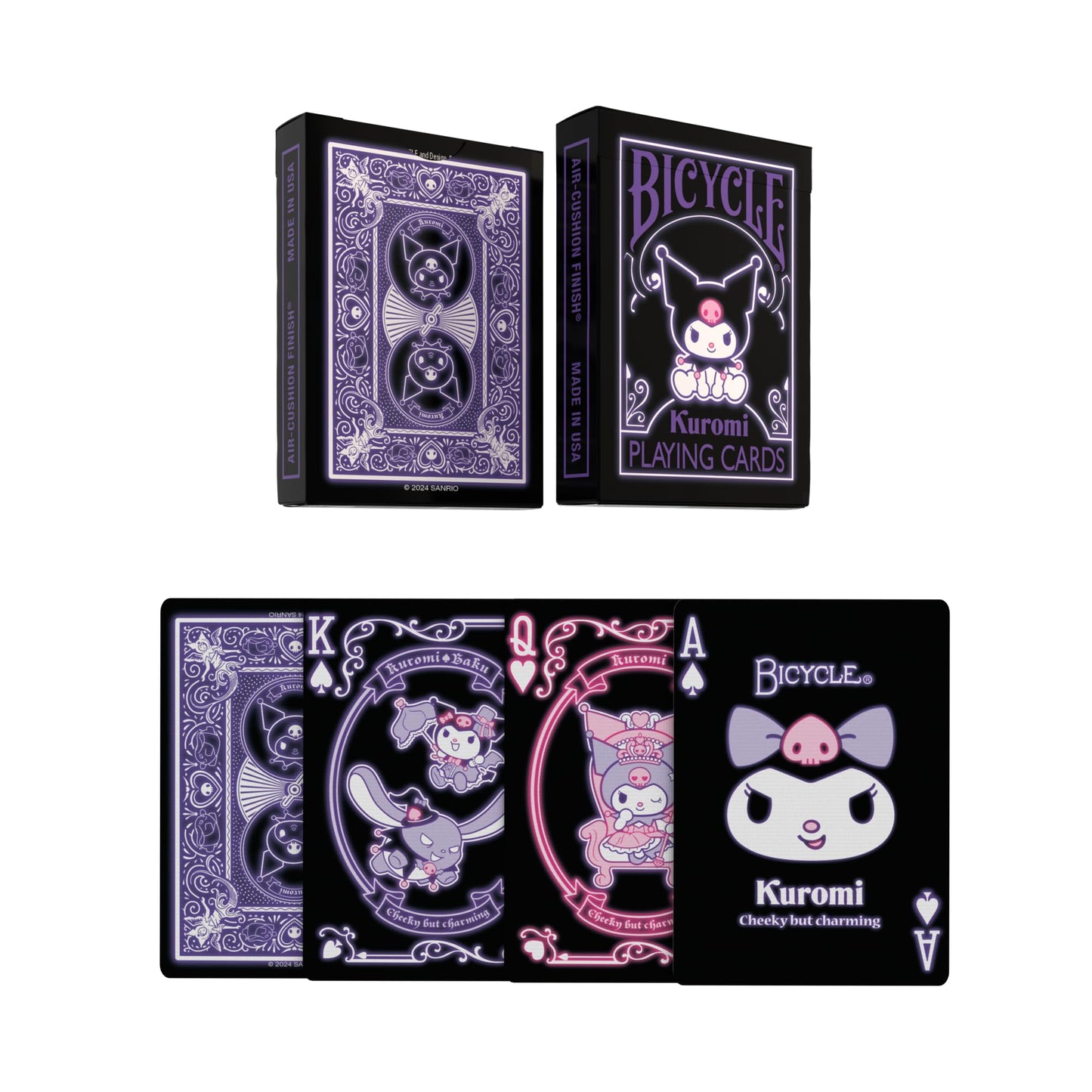 Hello Kitty Playing Cards, Black & Pink, 1 Deck
