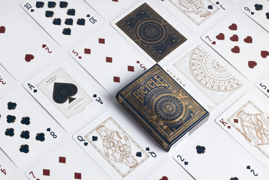 Cypher Premium Black Playing Cards, Gold Foil, Encrypted Messages in Playing Cards, 1 Deck