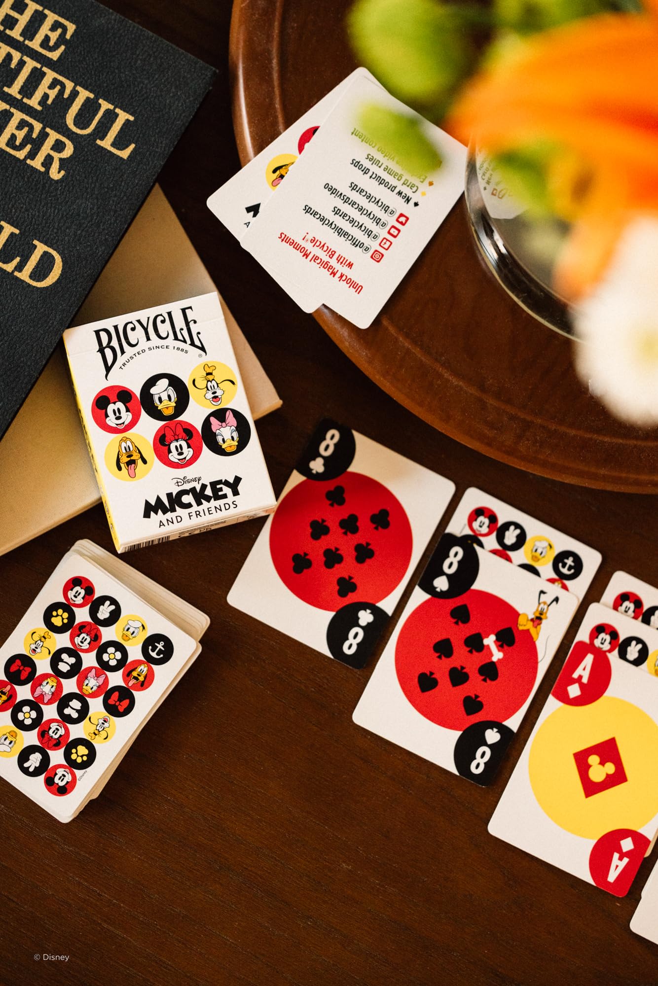 Disney Limited Edition 100 Year Anniversary Playing Cards - Holographic Foil - Features 20+ Iconic Disney Characters