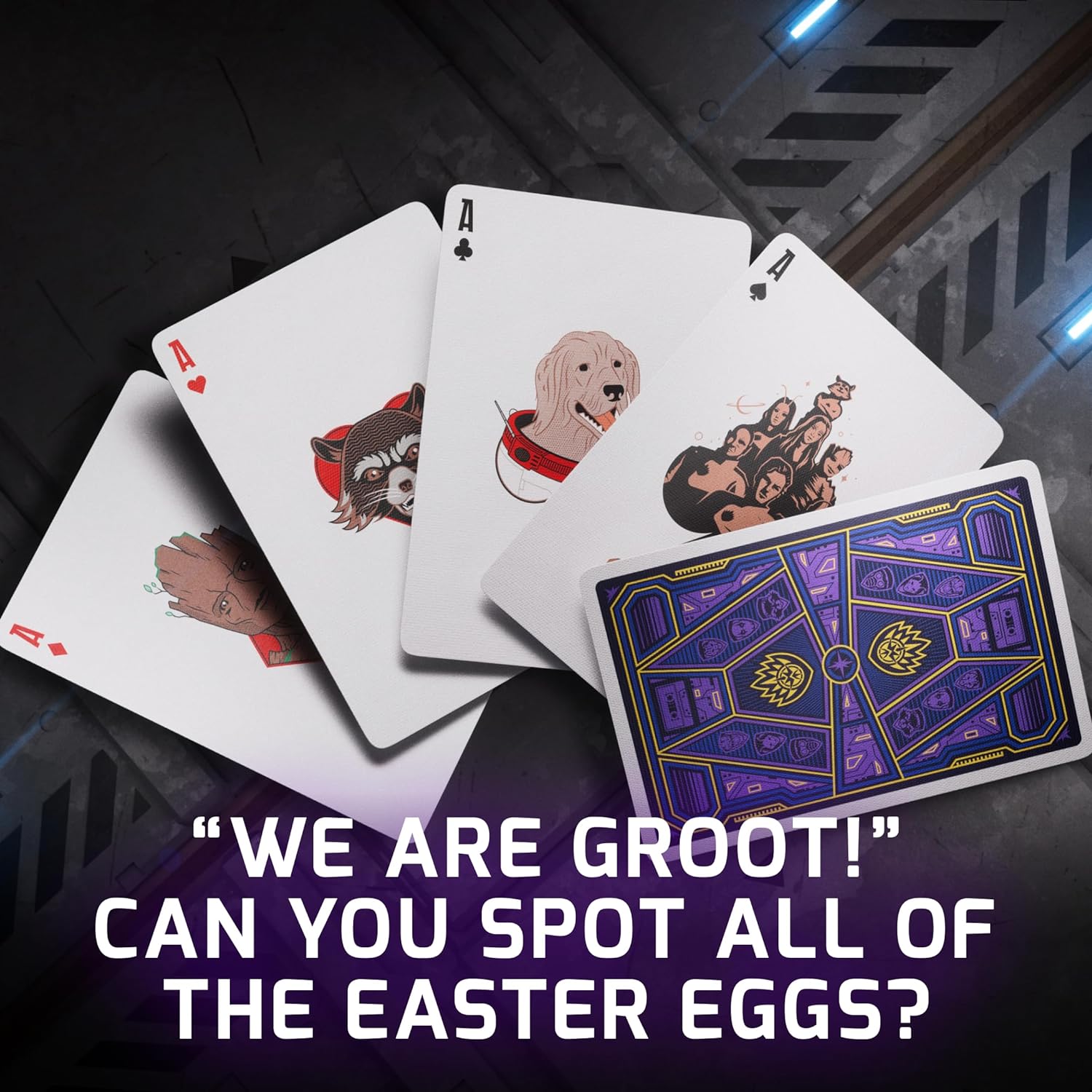 theory11 Guardians of The Galaxy Premium Playing Cards, Poker Size Standard Index, Luxury Playing Cards