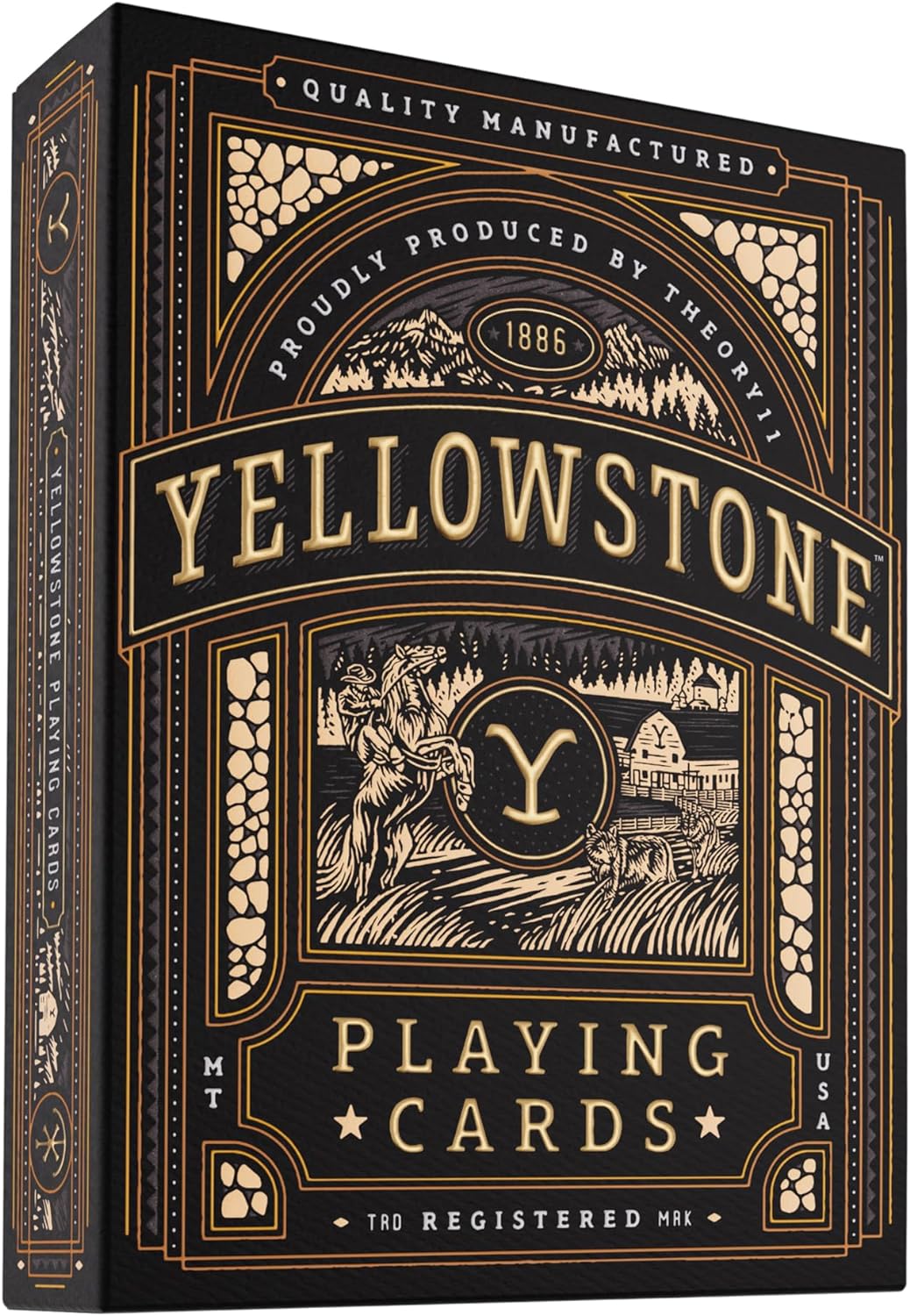 theory11 Yellowstone Premium Playing Cards, Poker Size Standard Index, Luxury Playing Cards