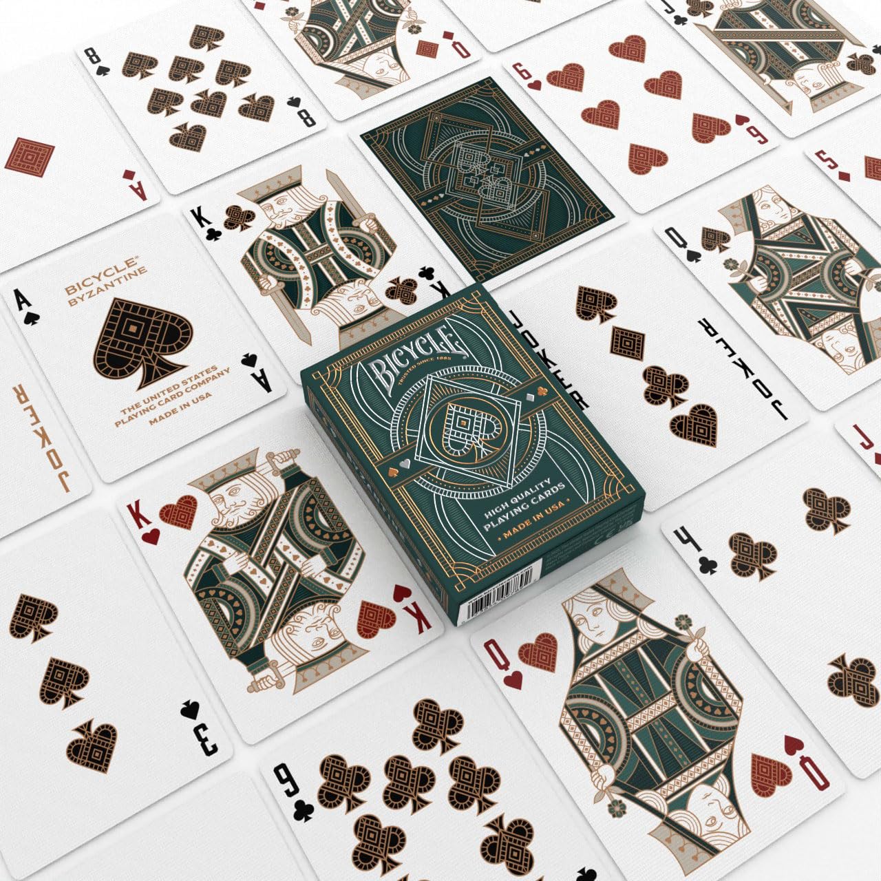 Byzantine Playing Cards, Silver and Gold Foil, 1 Deck