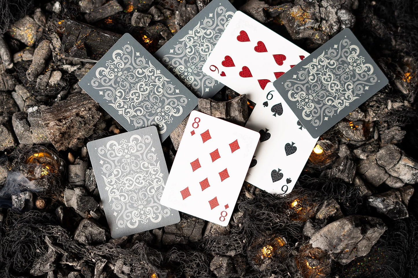 Cinder Premium Playing Cards, Silver Smoke Foil, 1 Deck