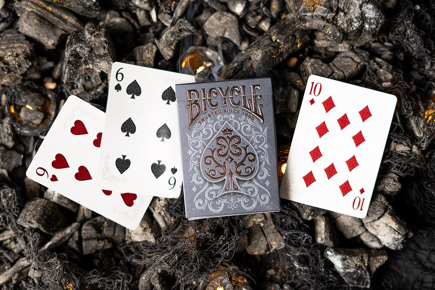 Cinder Premium Playing Cards, Silver Smoke Foil, 1 Deck