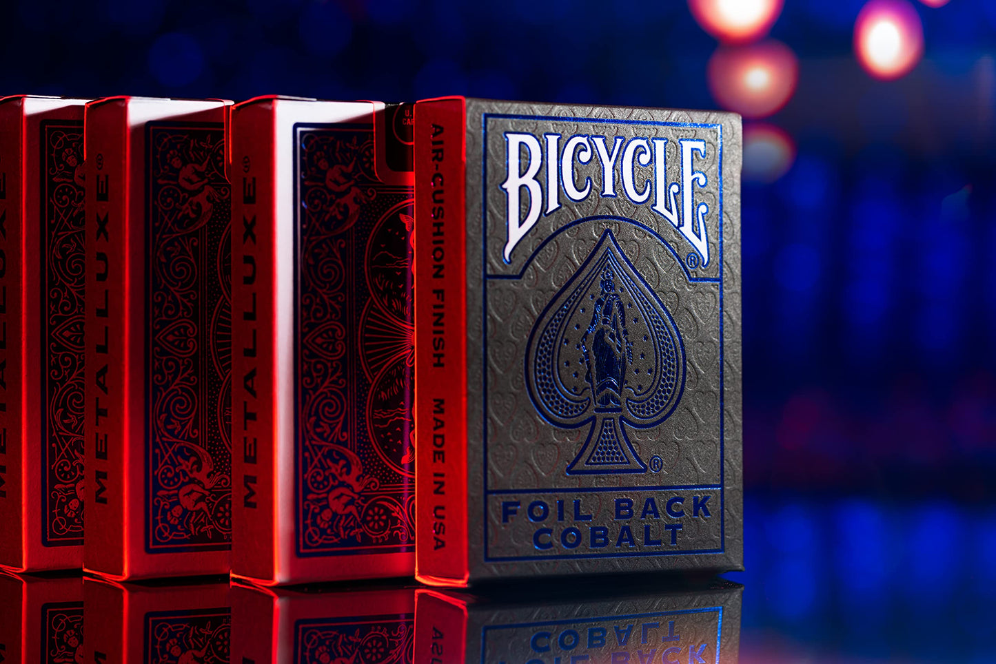 Metalluxe Orange Playing Cards - Premium Metal Foil Finish - Poker Size