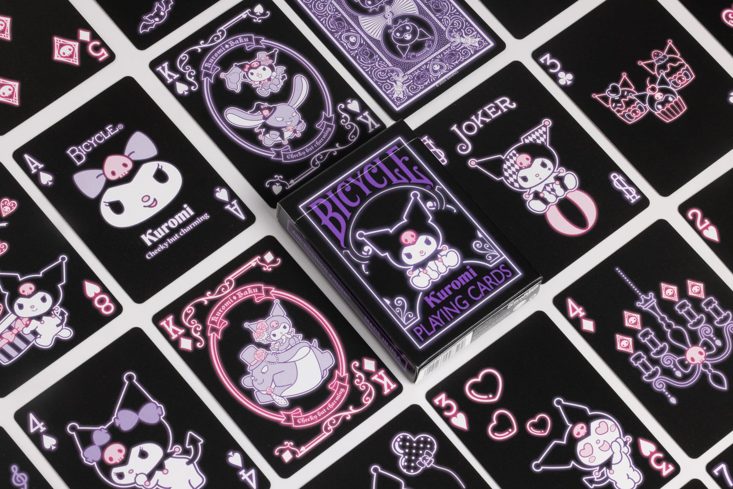 Hello Kitty Playing Cards, Black & Pink, 1 Deck