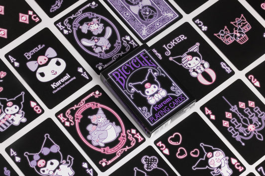 Kuromi Sanrio Playing Cards, Black, Pink and Purple, 1 Deck