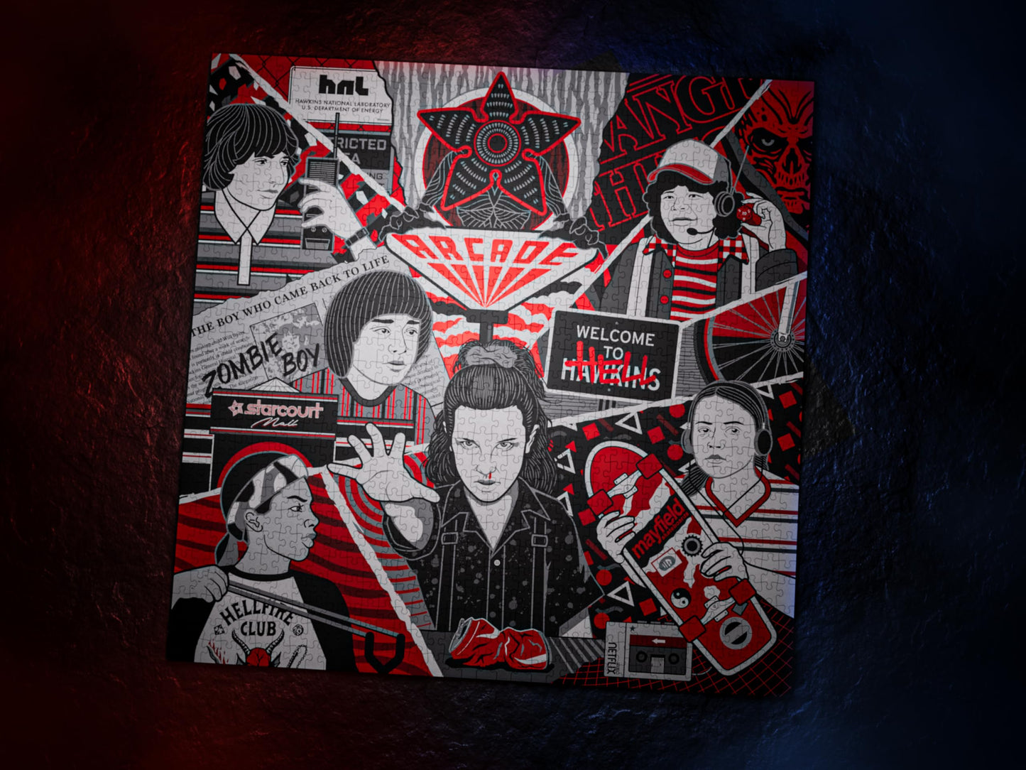 Stranger Things Jigsaw Puzzle - 1,000 Piece Jigsaw Puzzle - Officially Licensed Stranger Things Merchandise & Collectibles - Precision Fit and Premium Quality - Intermediate Puzzle