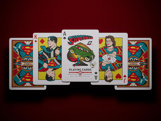 theory11 Superman Playing Cards, Premium Playing Cards, Poker Size Standard Index, Luxury Playing Cards