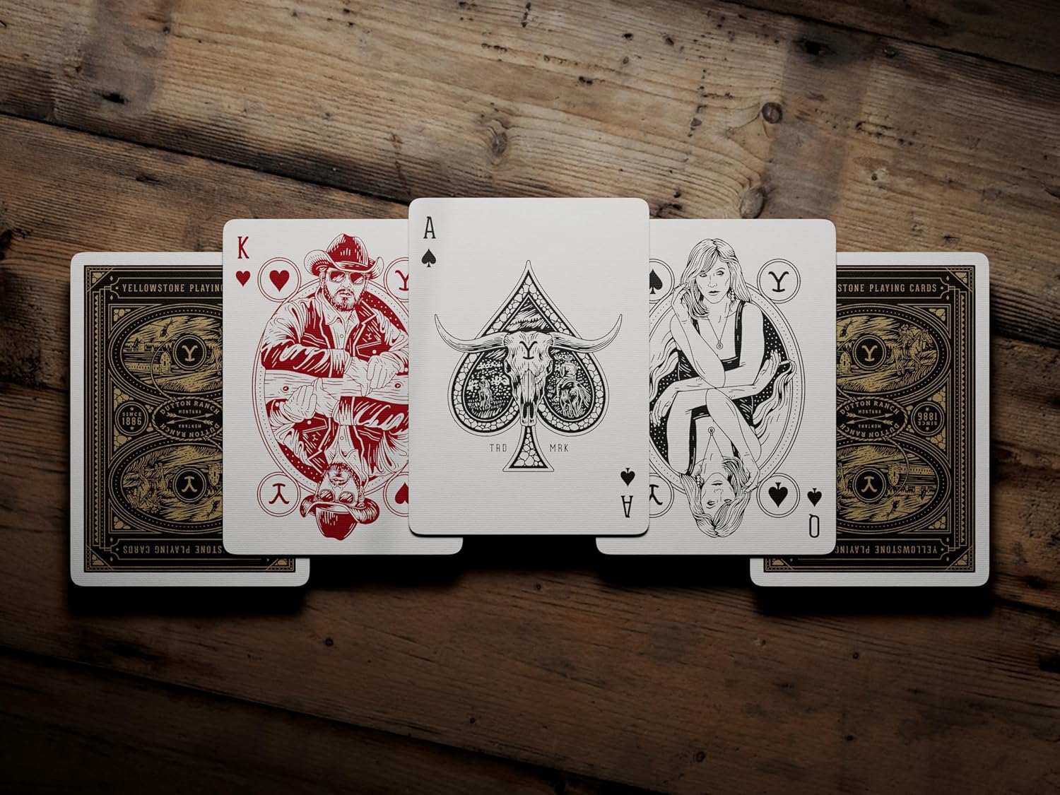 theory11 Yellowstone Premium Playing Cards, Poker Size Standard Index, Luxury Playing Cards
