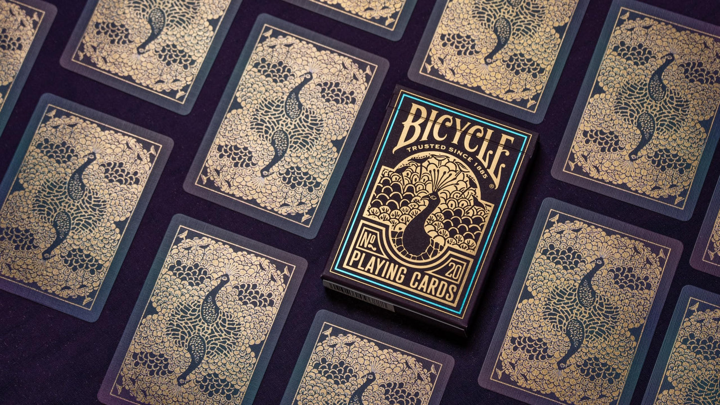 Peacock Playing Cards - Purple - Cold Foil Premium Playing Card Deck for Card Games and Magic Tricks - Dazzling Design, Smooth Finish