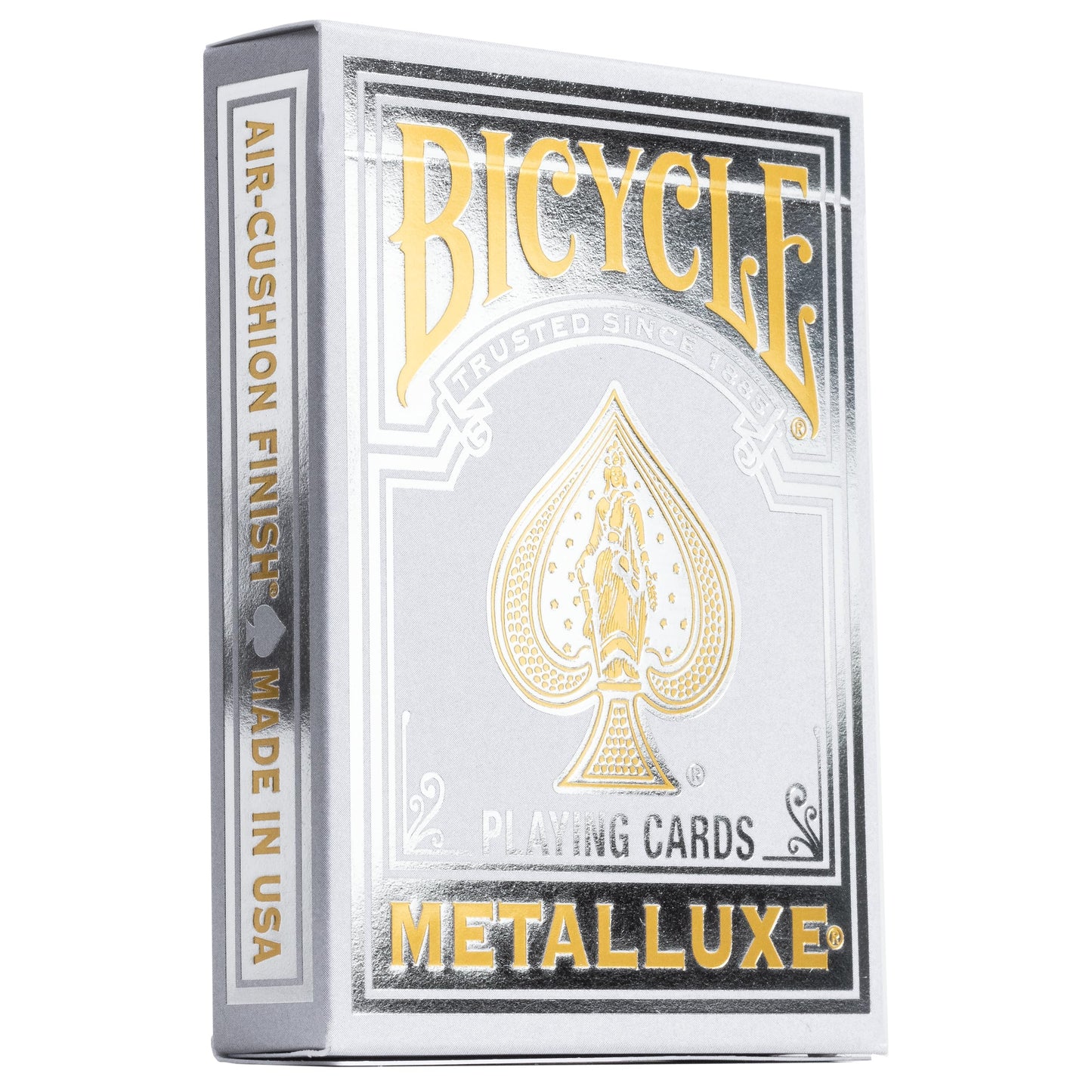 Metalluxe Orange Playing Cards - Premium Metal Foil Finish - Poker Size