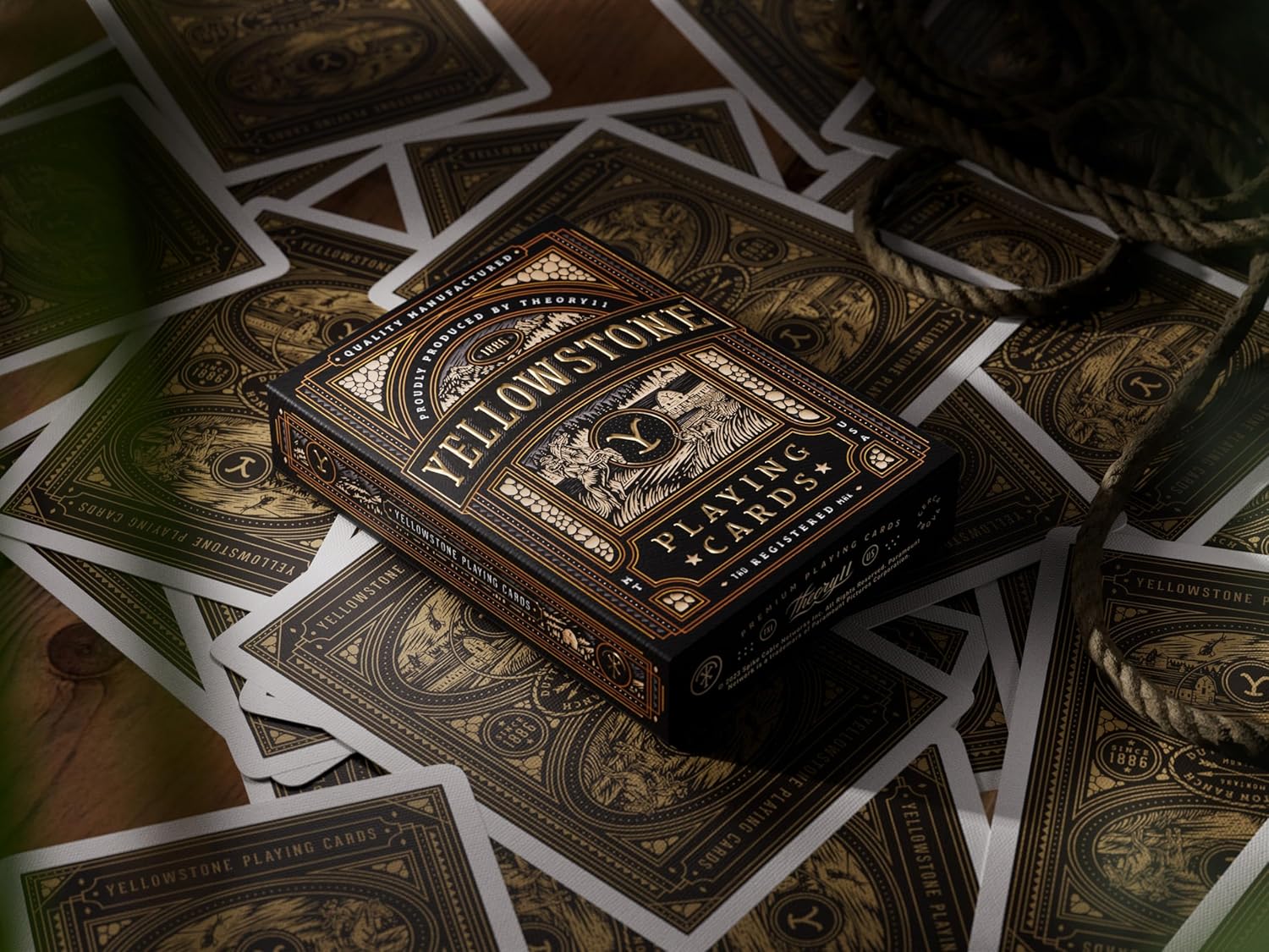 theory11 Yellowstone Premium Playing Cards, Poker Size Standard Index, Luxury Playing Cards