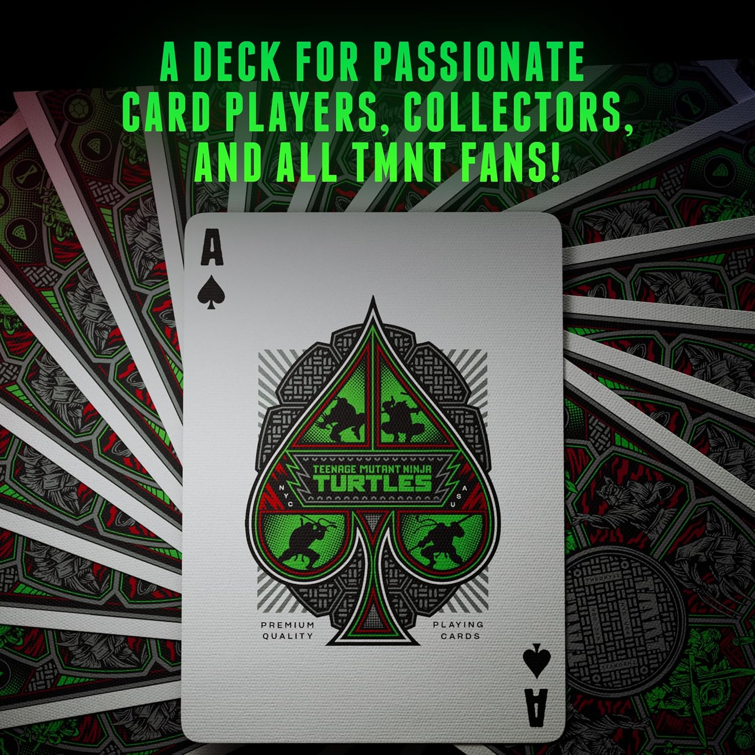 theory11 Teenage Mutant Ninja Turtles Premium Playing Cards, Poker Size Standard Index, Luxury Playing Cards