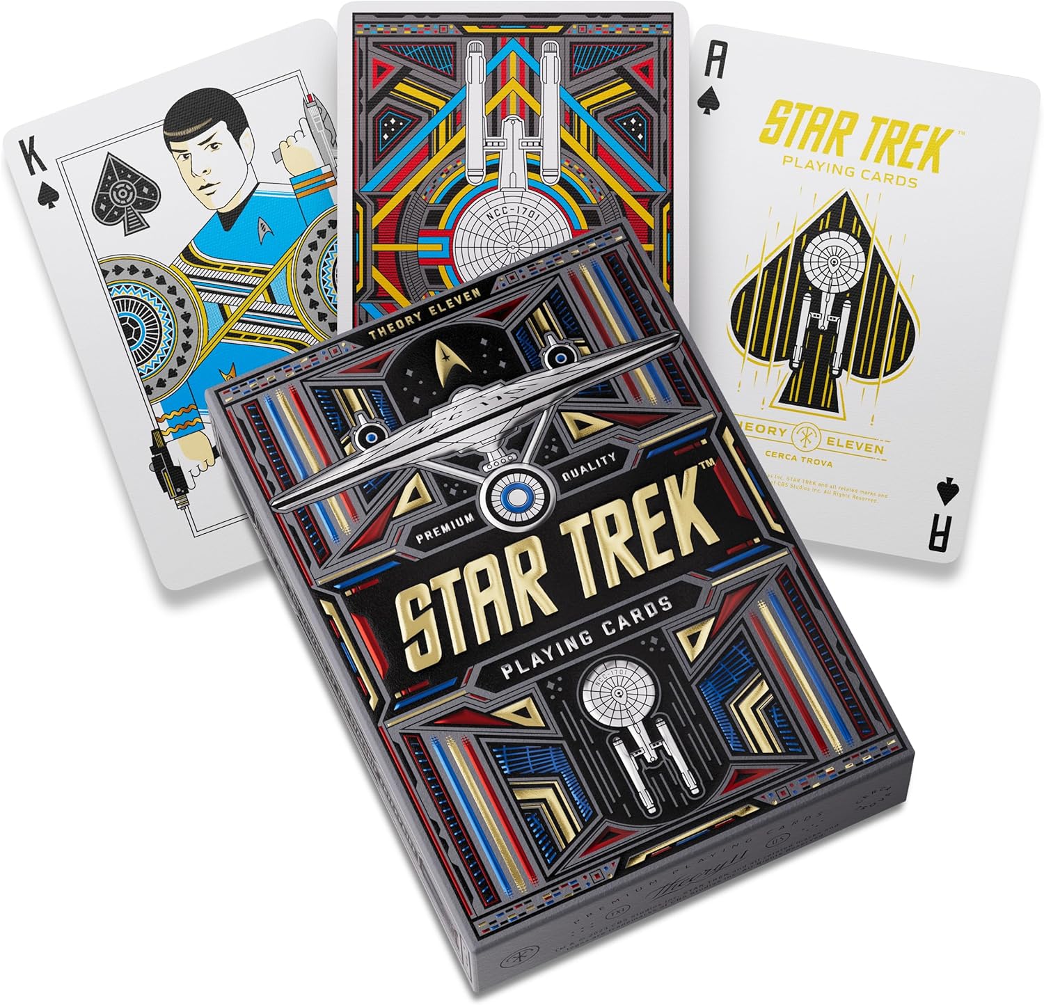 theory11 Star Trek Dark Premium Playing Cards, Poker Size Standard Index, Luxury Playing Cards