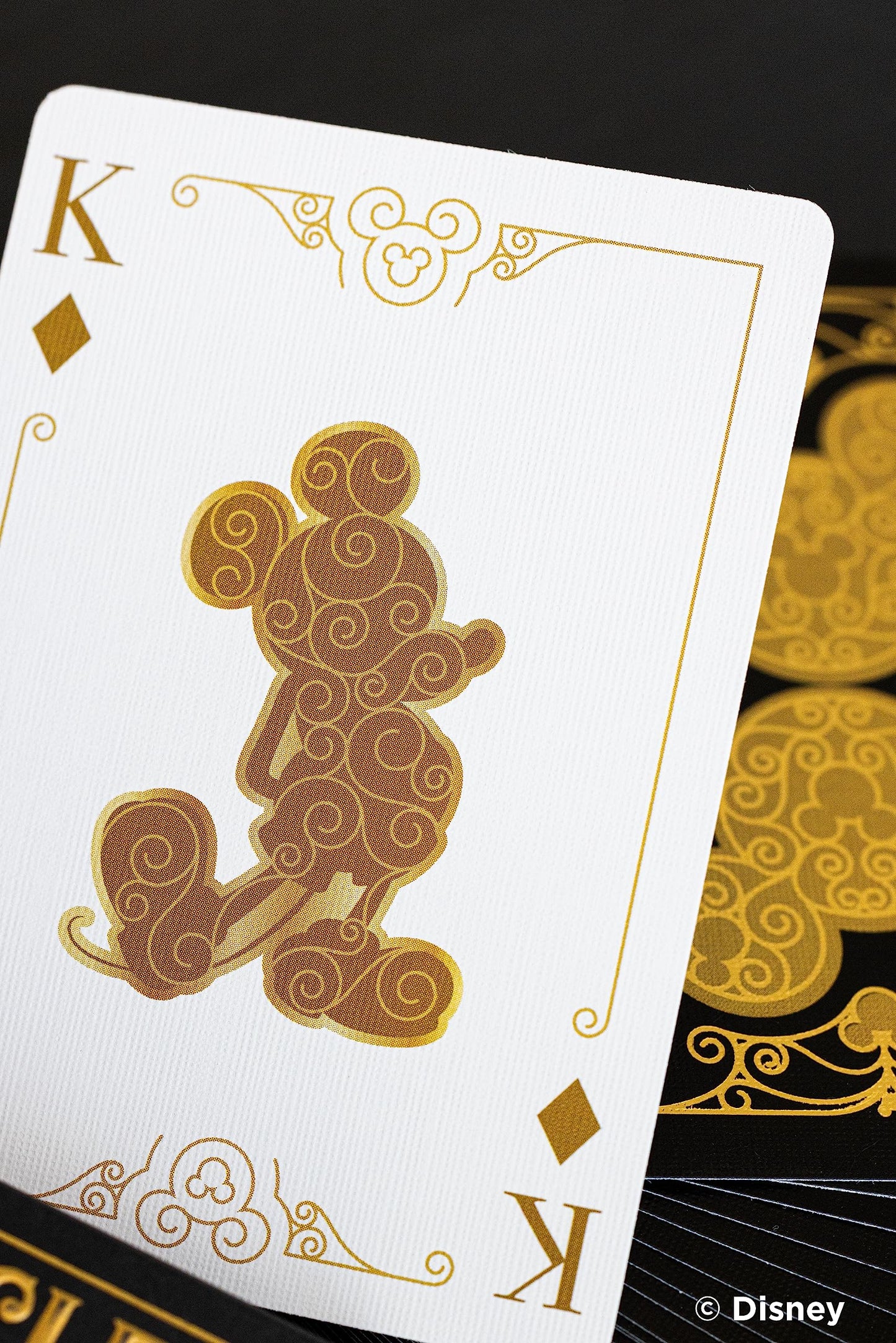 Disney Mickey Mouse Inspired Black and Gold Playing Cards