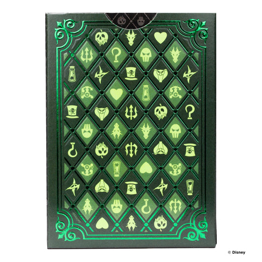 Villains Playing Cards - Features 12 Disney Villains Including Scar, Maleficent, Ursula, and More - Green or Purple Playing Cards (Colors May Vary)