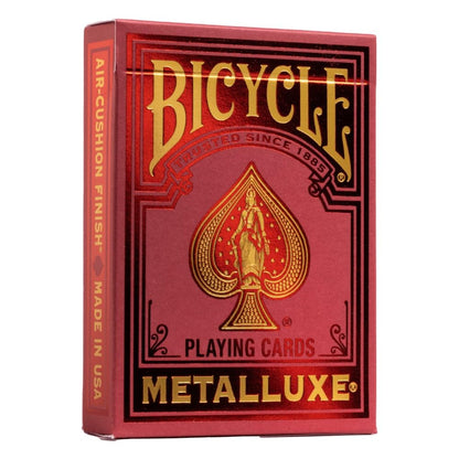 Metalluxe Orange Playing Cards - Premium Metal Foil Finish - Poker Size
