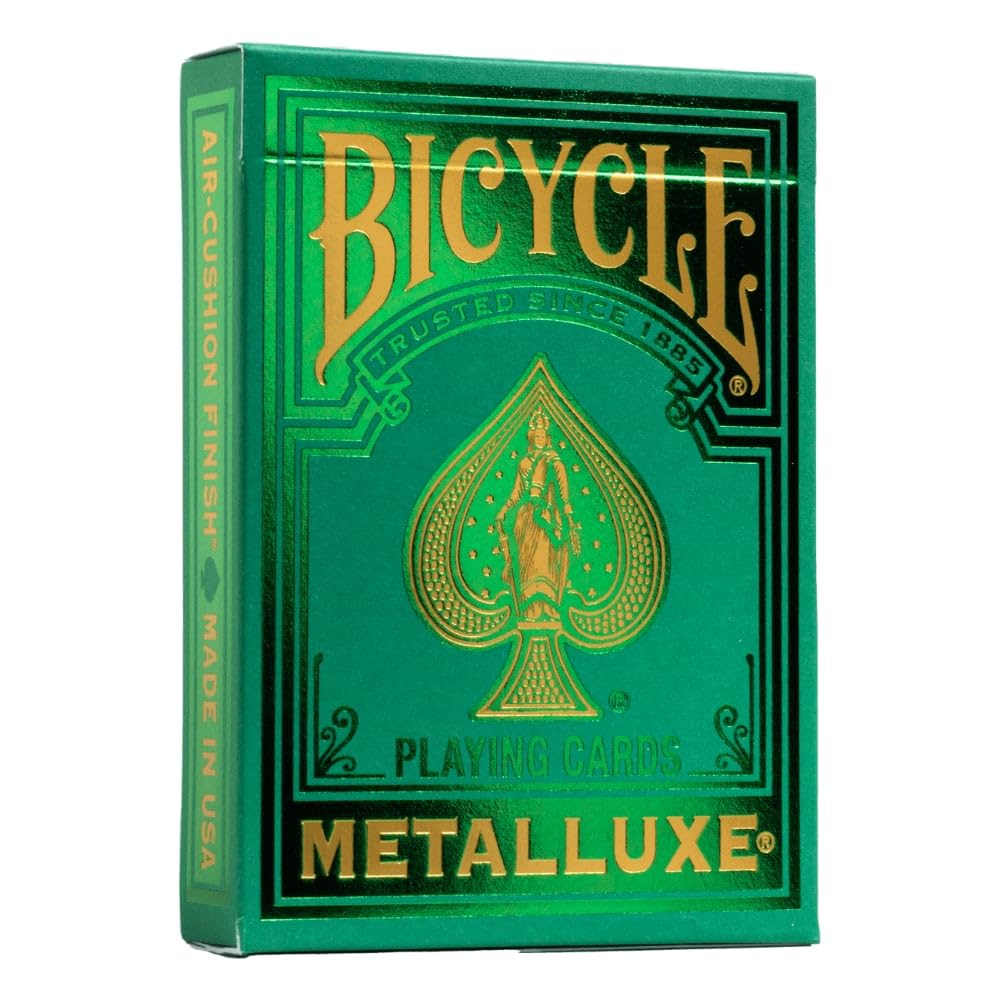 Metalluxe Orange Playing Cards - Premium Metal Foil Finish - Poker Size