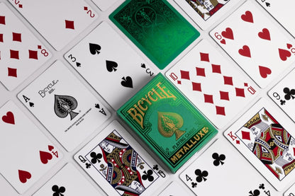 Metalluxe Orange Playing Cards - Premium Metal Foil Finish - Poker Size