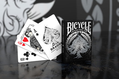 Black Dragon Silver Foil Premium Playing Cards, 1 Deck