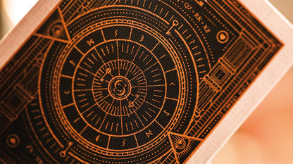 Cypher Premium Black Playing Cards, Gold Foil, Encrypted Messages in Playing Cards, 1 Deck