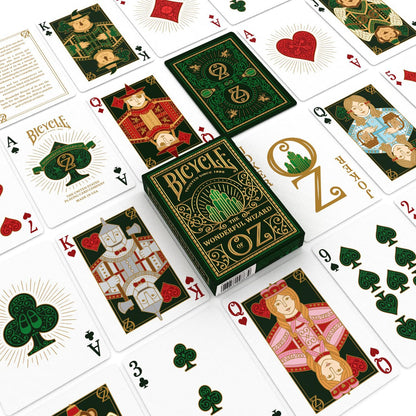 Wizard of Oz Playing Cards, Oz Inspired Playing Card Deck, Emerald and Gold, 1 Deck