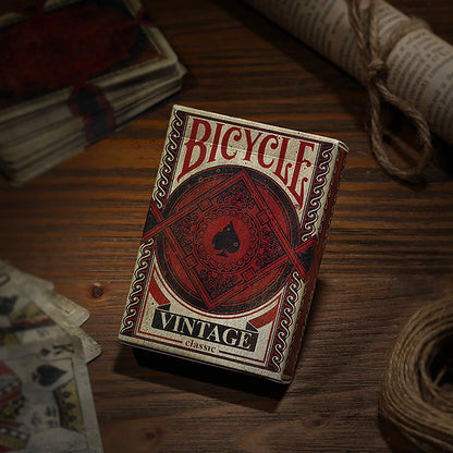 Fournier Bicycle Vintage Playing 1 Deck, Air Cushion Finish, Professional, Superb Handling & Durability, Gift for Card Collectors, Black & Red