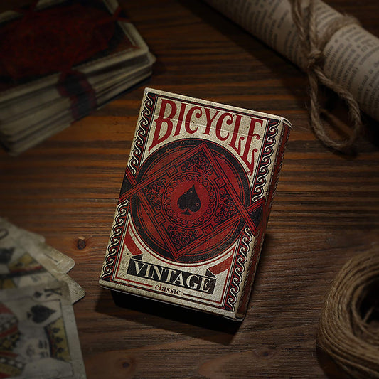 Fournier Bicycle Vintage Playing 1 Deck, Air Cushion Finish, Professional, Superb Handling & Durability, Gift for Card Collectors, Black & Red