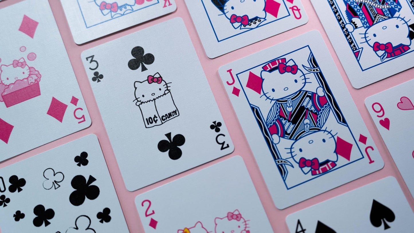 Hello Kitty Playing Cards, Black & Pink, 1 Deck