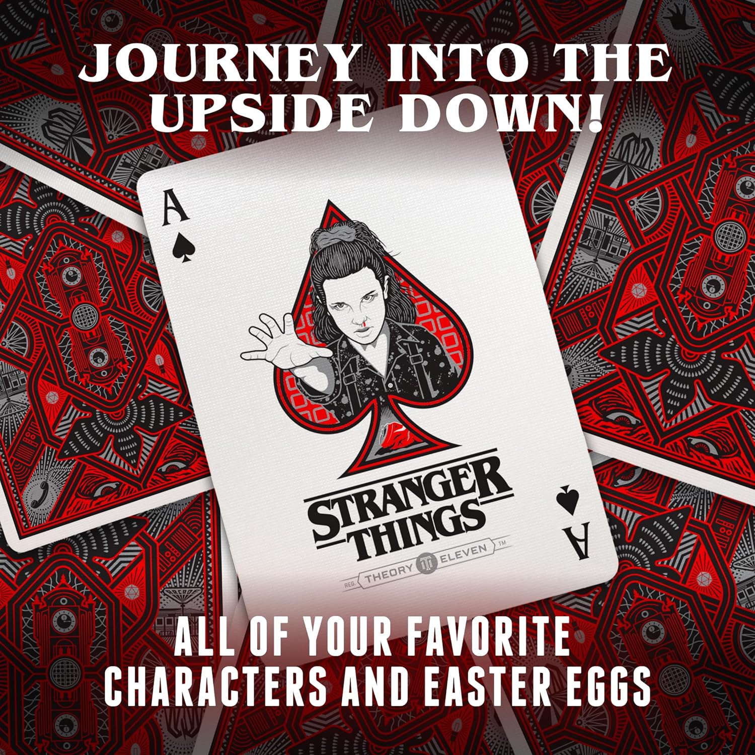 theory11 Stranger Things Premium Playing Cards, Poker Size Standard Index