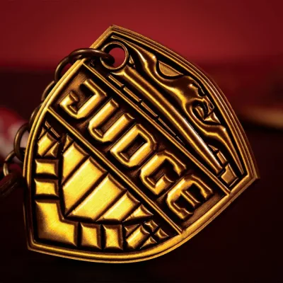 2000 AD Judge Dredd Badge Keyring