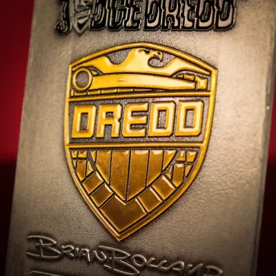 2000 AD Judge Dredd Comic Book Cover Ingot